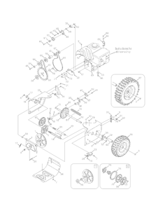 Drive System Diagram and Parts List for 31AS63EF700 2015 Yard Machines Snow Blower